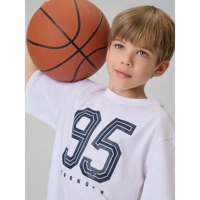 6. Boy's loose T-shirt with print 4F 4FJRSS26TTSHM3786-10S