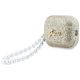 3. Guess Glitter Pearl Strap Case for AirPods Pro 3 - Gold