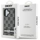 8. DKNY Checkered Pattern & Printed Stripes iPhone 16 Case - Black