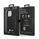 8. BMW Leather Stamp Tricolor Case for iPhone 14 Pro - Black