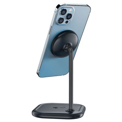 3. Acefast 15W Qi Wireless Charger for iPhone (with MagSafe) and Apple AirPods Stand Holder Magnetic Holder Gray (E6 gray)