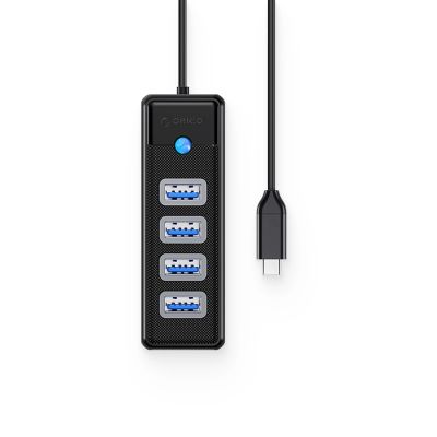 2. Orico PW4U-C3 USB-C / 4x USB-A 3.0 Hub - Black