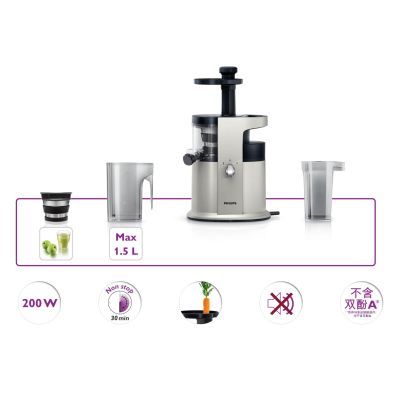 4. ELDOM SLOW JUICER PJ350 250 W BLACK TWO FILTERS NEW GENERATION HEAVY PRESS