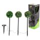 16. SET OF SOLAR LAMPS 3 BOXWOOD BALLS 27 LED