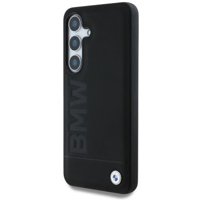 2. BMW Leather Big Wordmark Case for Samsung Galaxy S25 - Black
