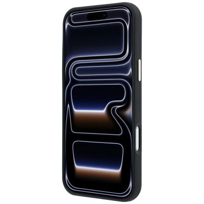 5. Guess Grained Round Strass Logo MagSafe Case for iPhone 18 Pro Max / 17 Pro Max - Black