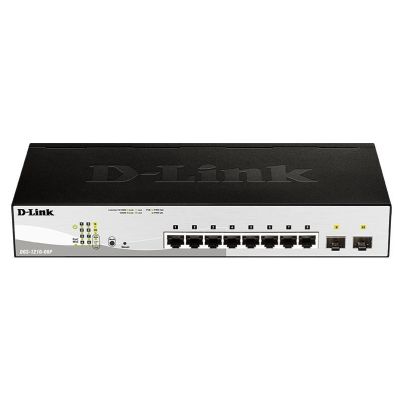3. D-Link DGS-1210-08P Managed L2 Gigabit Ethernet (10/100/1000) PoE Support Black