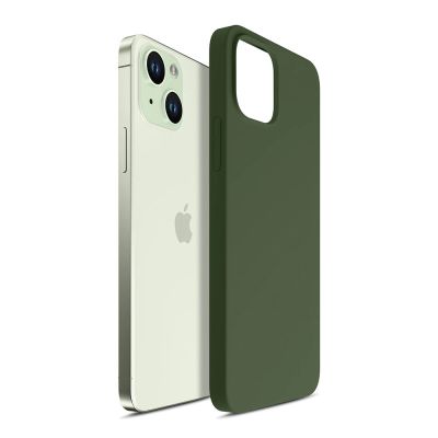 8. 3mk Hardy Silicone MagCase for iPhone 15 Plus - green