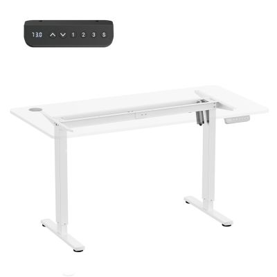 13. ERGO OFFICE ELECTRIC DESK ADJUSTABLE MAX HEIGHT 1160MM, MAX - 80 KG, WITHOUT TABLETOP FOR SITTING AND STANDING WORK, WHITE ER-400 W
