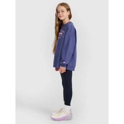 6. Oversized sweatshirt without a hood for girls 4F 4FJRAW25TSWSF2428-33S
