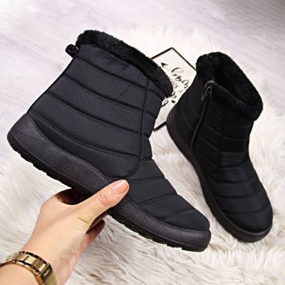 11. NEWS W EVE181A waterproof zipper snow boots black 