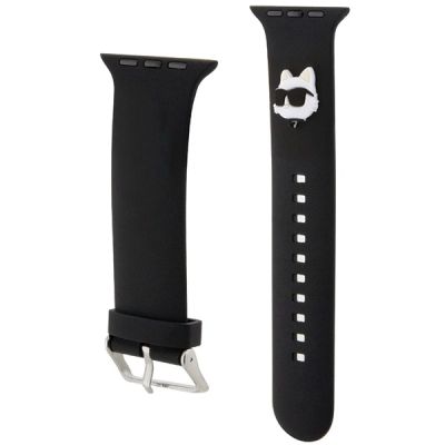 3. Karl Lagerfeld 3D Rubber Choupette Head Strap for Apple Watch 42/44/45/49mm - Black