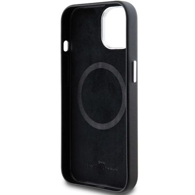7. BMW Signature Wrapped Metal MagSafe Case for iPhone 14/15/13 - Black