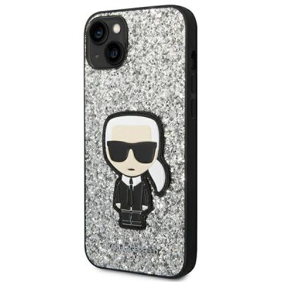 2. Karl Lagerfeld KLHCP14MGFKPG iPhone 14 Plus 6.7 "hardcase silver / silver Glitter Flakes Ikonik