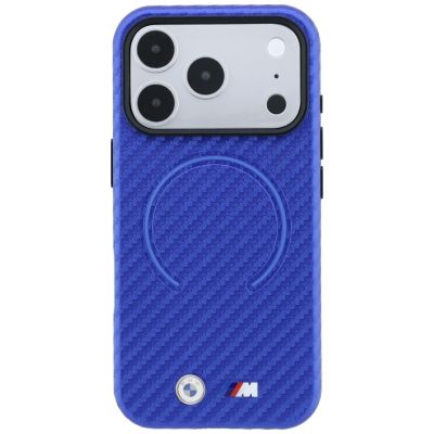 3. BMW M Carbon Printed Ring MagSafe Case for iPhone 17 Pro Max / 18 Pro Max - Blue