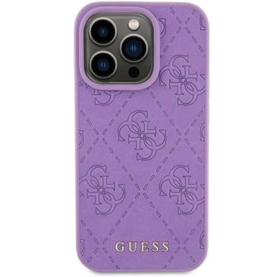 3. Guess Leather 4G Stamped case for iPhone 15 Pro Max - purple