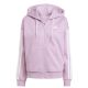 2. Women's adidas Essentials 3-Stripes Full-Zip Fleece Hoodie Purple JY3080