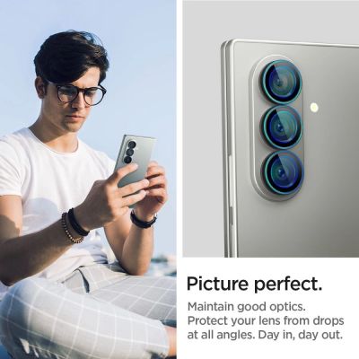 7. Spigen Optik Pro HD Glas.TR EZ Fit 2-pack Camera Protector for Samsung Galaxy Z Fold 7 - Black