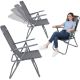 13. CAMPING CHAIR WITH ARMRESTS 61x66x65-108CM FOLDING DARK GRAY ENERO CAMP - 2nd QUALITY