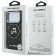 8. Karl Lagerfeld IML Glitter Karl&Choupette Heads Logo MagSafe Case for iPhone 17 Pro - Black