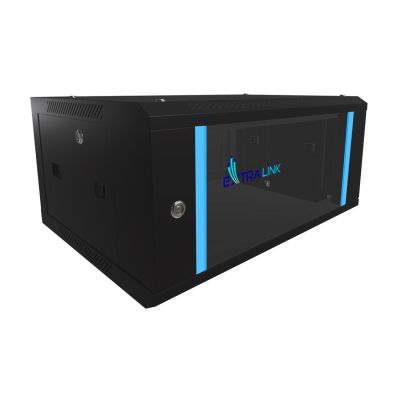 4. Extralink 4U 600x450 Black Wall-Mounted Rack Cabinet