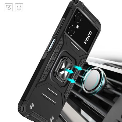 7. Wozinsky Ring Armor case for Samsung Galaxy A03 armored cover magnetic holder ring black