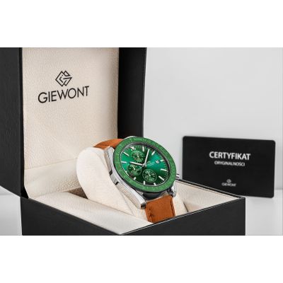 8. Men's Watch Giewont Chronograph Sapphire Brown Green GW8720-A3