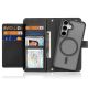 12. Dux Ducis Lawa Leather Case for Samsung Galaxy S25+ with Detachable Magnetic Wallet - Black