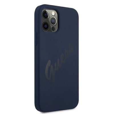 4. Guess GUHCP12MLSVSBL iPhone 12/12 Pro 6.1" blue/blue hardcase Script Vintage