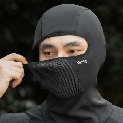 6. Rockbros LF25699 Fleece Bicycle Balaclava - Black
