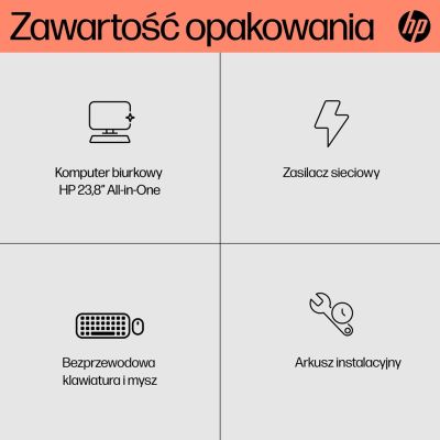 19. HPAiO 24-cr0312nw Ryzen 5 7520 23.8" FHD IPS 250nits AG 16GB DDR5 SSD512 Radeon 610M Cam720p kB+Mouse Win11 Shell White 2Y