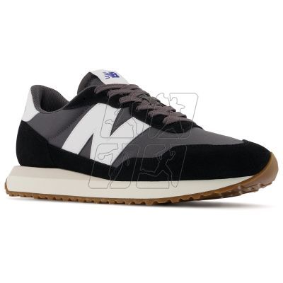 4. New Balance Men's Sneakers Suede Leather Black (MS237GA)