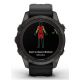 12. Garmin Fenix 7S Pro 42mm Sapphire Solar Gray Titanium DLC Watch with Black Strap