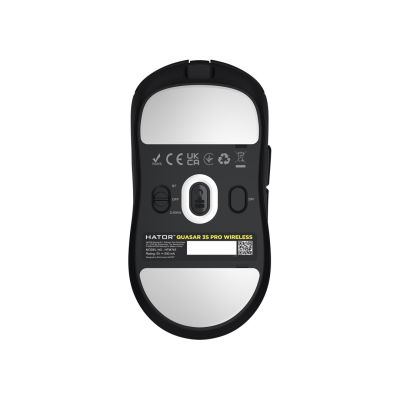 6. HATOR Quasar 3S Pro Wireless Gaming Mouse Right Side RF Wireless + Bluetooth + USB Type-C Optical 30000 DPI