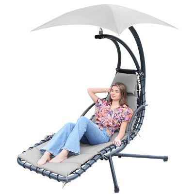 2. SWING ROCKING CHAIR WITH UMBRELLA LISBON GRAY