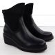 3. Women's black suede wedge ankle boots M.Daszyński 2510