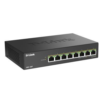 2. D-Link DMS-108P/E Network Switch Unmanaged 2.5G Ethernet (100/1000/2500) Supports PoE Black