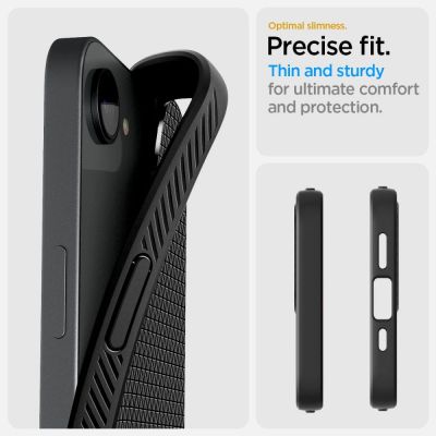 17. Spigen Liquid Air Case for iPhone 16e / 17e - Matte Black