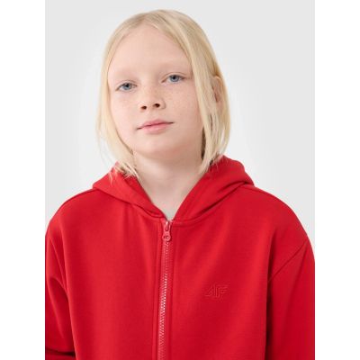 8. Boys' sweatshirt with a hood, zip-up, 4F 4FJWSS25TSWSM1851-62S