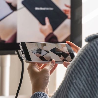 9. Ringke 3.2 gen. 2x2 USB-C, PD 3.1 240W 2m angled cable - black