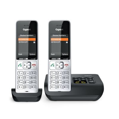 12. Gigaset COMFORT 500A duo analog/DECT telephone Caller Name and ID Black, Silver