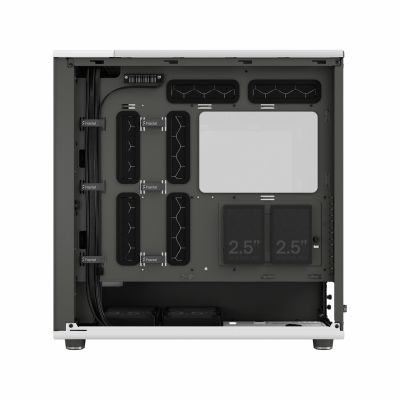 10. Fractal Design North XL Midi Chalk TG Clear Case (White, Transparent Side)