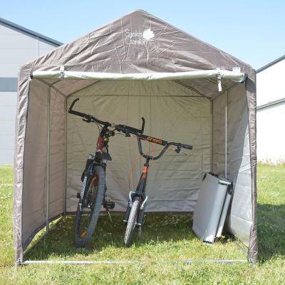 6. GARDEN GARAGE PAVILION 1.57x2.19x1.7M GRAY SASKA GARDEN