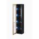2. VIGO glass display cabinet '180' 180/40/30 black/wotan oak