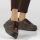 2. Women's brown leather platform shoes Filippo 6246