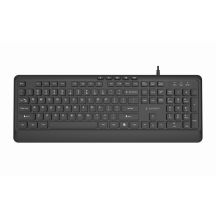 GEMBIRD SLIM WIRED MULTIMEDIA KEYBOARD, USB 5-KEY HOTKEYS, US LAYOUT, BLACK