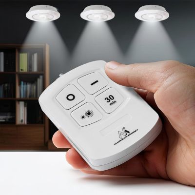 18. MACLEAN 6X WIRELESS BATTERY-OPERATED LED LAMP WITH REMOTE CONTROL MCE165