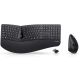 Perixx PERIDUO-605 Ergonomic Wireless Keyboard + Mouse Set Black