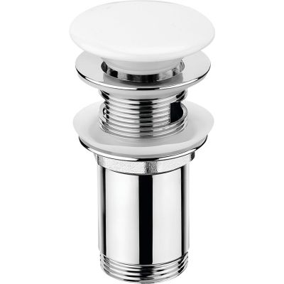 Ceramic washbasin or bidet plug with sleeve