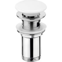 Ceramic washbasin or bidet plug with sleeve